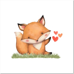 Valentines Fox Posters and Art